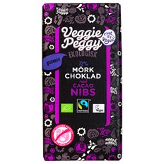 Veggie Peggy Ekologisk Mörk Choklad med Kakaonibs 72%, 85 g