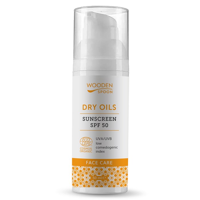 Wooden Spoon Dry Oils Sunscreen Lotion Face SPF 50, 50 ml
