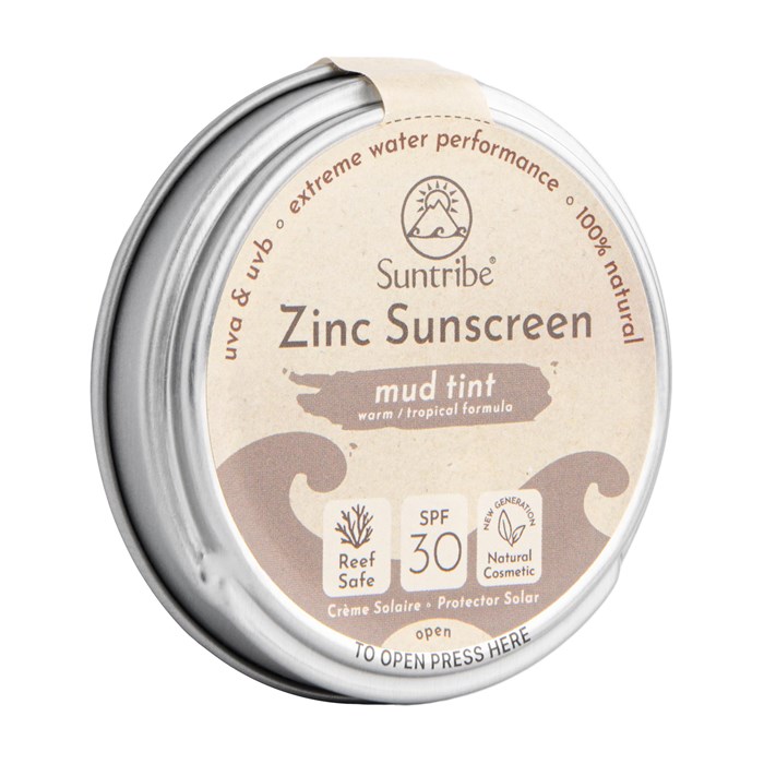 Suntribe Zinc Sunscreen Face & Sport SPF 30 - Mud Tint, 45 g