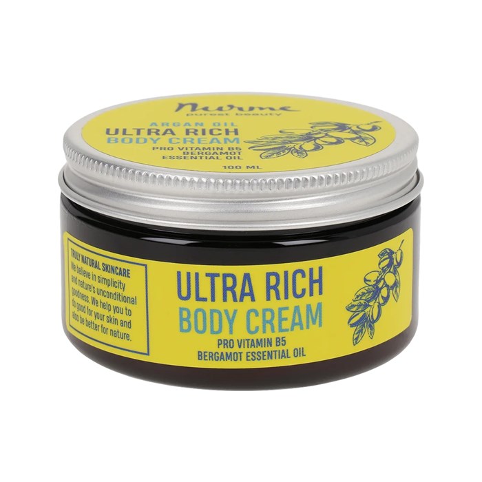 Nurme Ultra Rich Body Cream Argan Oil + Bergamot, 100 ml