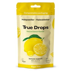 True Gum True Drops Halstabletter Lemon, 70 g