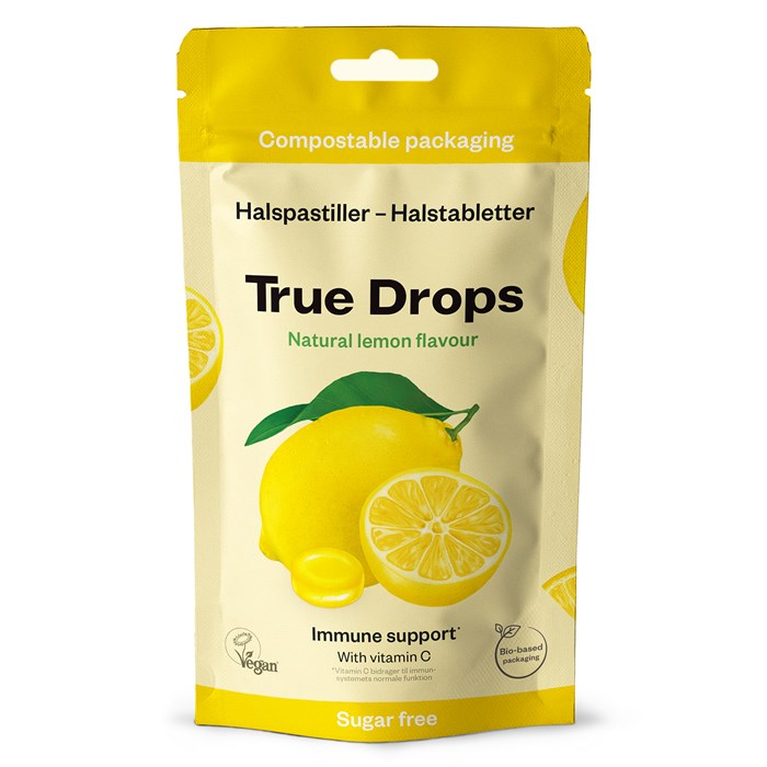 True Gum Halstabletter Lemon, 70 g