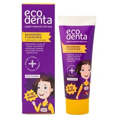 Ecodenta Kids Toothpaste with Fluoride & Raspberry flavour, 75 ml