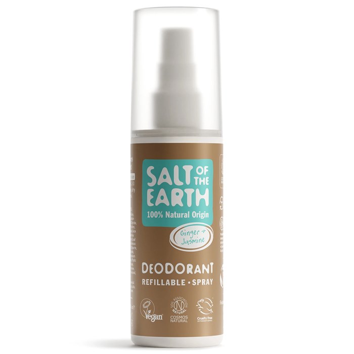Salt of the Earth Ginger & Jasmine Natural Deodorant Spray, 100 ml