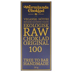 WermlandsChoklad Ekologisk Rawchoklad Original 100%, 50 g