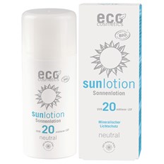 Eco Cosmetics Ekologisk Sollotion Neutral medel skydd SPF 20, 100 ml
