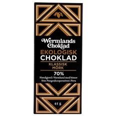 WermlandsChoklad Ekologisk Choklad Klassisk Mörk 70%, 45 g