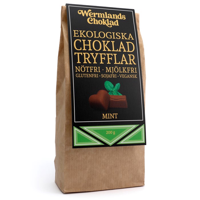 WermlandsChoklad Ekologiska Chokladtryfflar Mint, 200 g