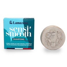 Lamazuna Schampokaka med pionpulver för känslig hårbotten, 70 ml