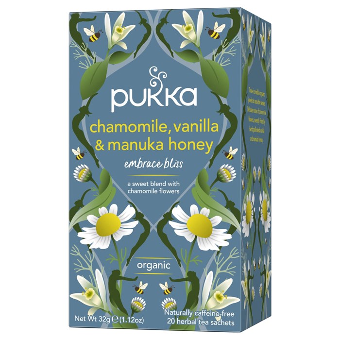 Pukka Herbs Örtte Chamomile, Vanilla & Manuka Honey, 20 påsar