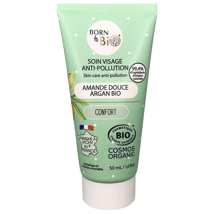 Born to Bio Anti-Pollution Face Care Almond & Argan, 50 ml