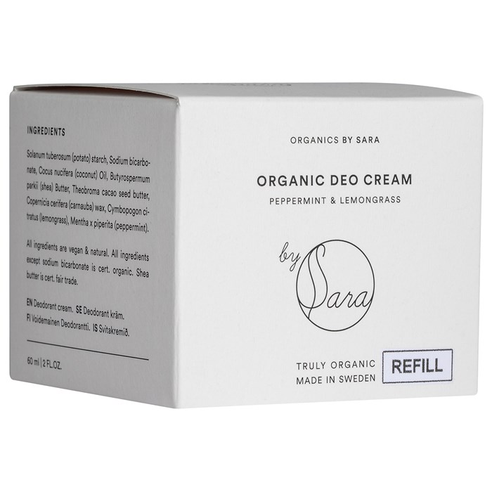 Organics by Sara Organic Deo Cream Refill, 60 ml