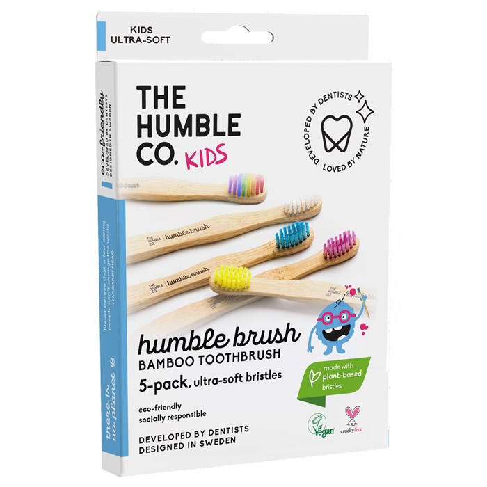 The Humble Co. Bambutandborste Barn, 5-pack