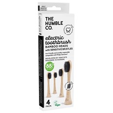 The Humble Co. Bambuborsthuvud Sensitive Charcoal till Philips Sonicare, 4-pack