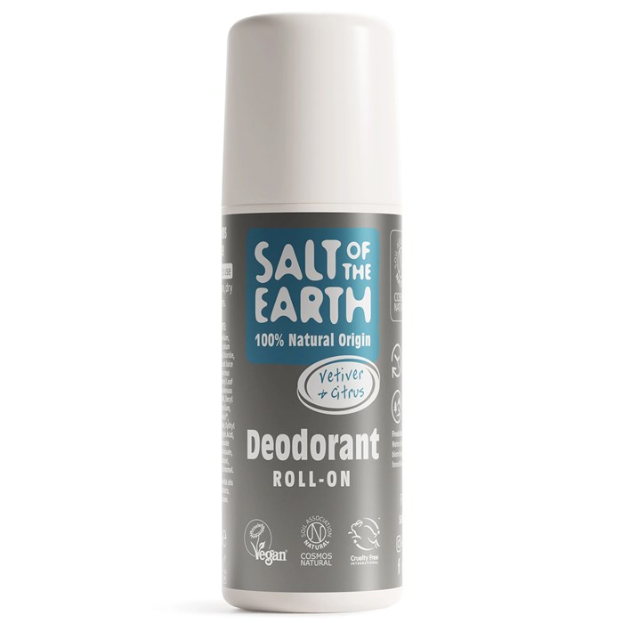 Salt of the Earth Vetiver & Citrus Natural Roll-On Deodorant, 75 ml