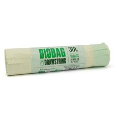 BioBag Nedbrytbar Avfallspåse med dragsko - 30 L, 10-pack