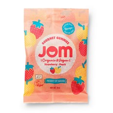 JOM Organic Candy Ekologiskt Gelégodis Strawberry & Peach, 70 g