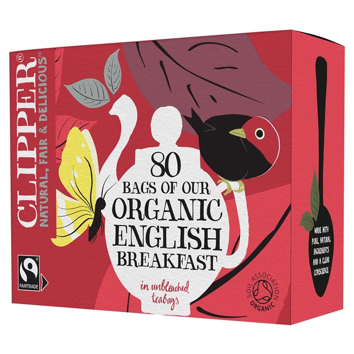 Clipper Svart Te English Breakfast, 80 påsar