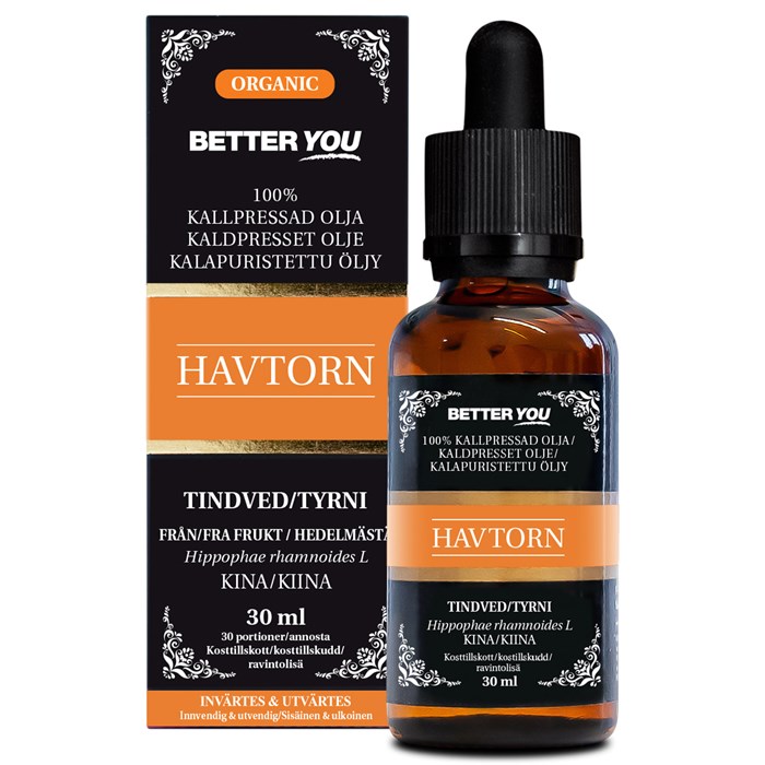 Better You Ekologisk Havtornsolja Kallpressad, 30 ml