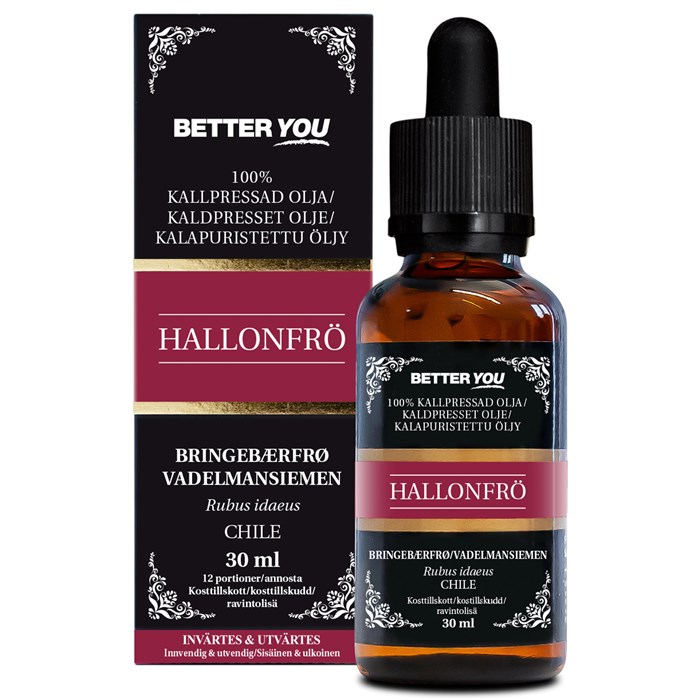 Better You Ekologisk Hallonfröolja Kallpressad, 30 ml