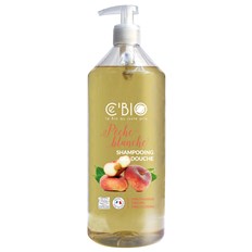 Ce’Bio White Peach Shower Gel & Shampoo, 1 L