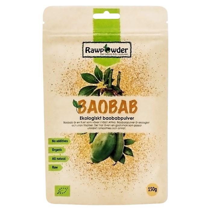 Rawpowder Ekologiskt Baobabpulver, 150 g