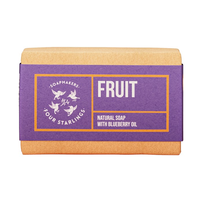 Four Starlings Fruit Natural Bar Soap, 110 g