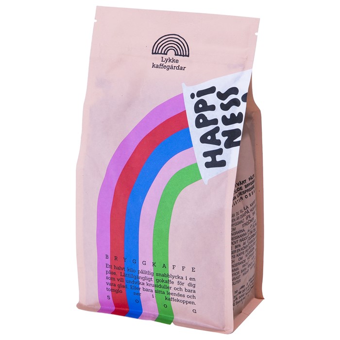 Lykke Kaffegårdar Happiness Kaffebönor Malda, 500 g