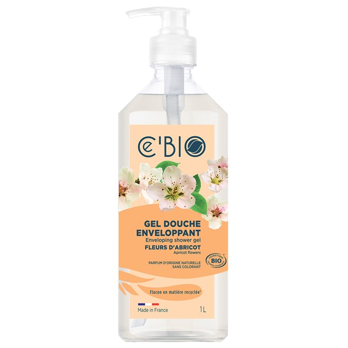 Ce’Bio Enveloping Shower Gel Apricot Flowers, 1 L