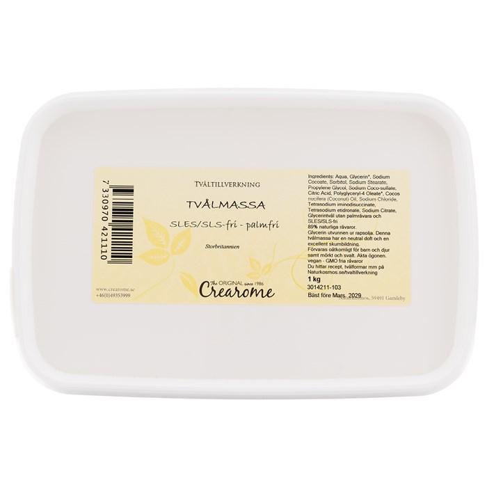 Crearome Tvålmassa Palmfri, 1 kg