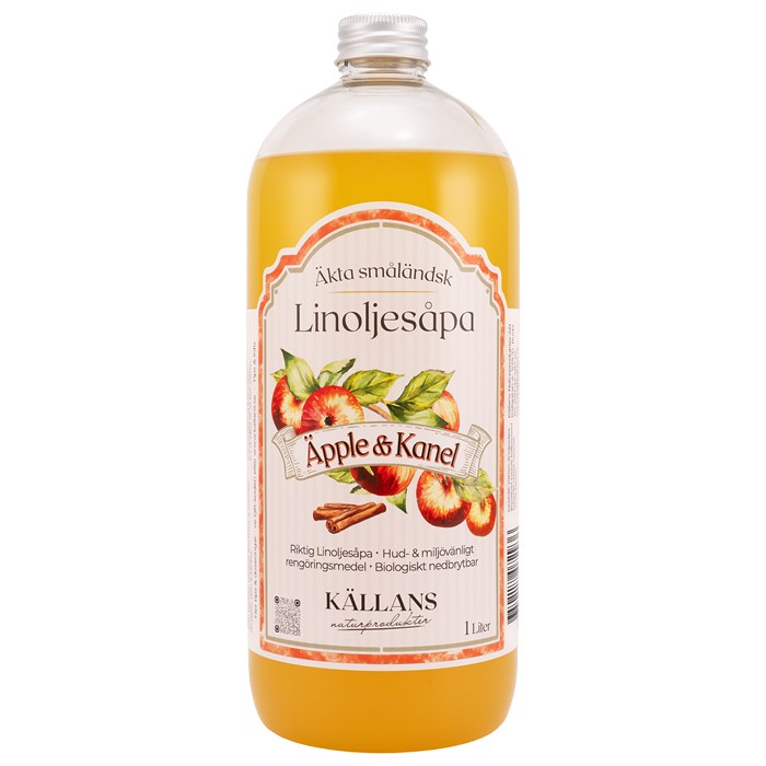 Källans Naturprodukter Äkta Småländsk Linoljesåpa Äpple & Kanel