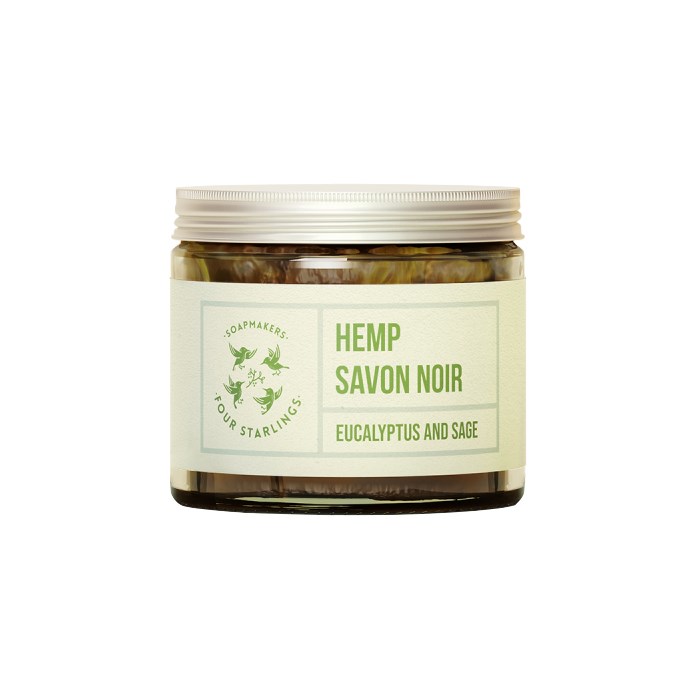 Four Starlings Hemp Savon Noir Tvålpasta Eucalyptus & Sage, 250 ml