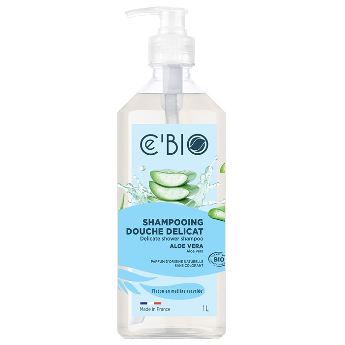 Ce’Bio Delicate Shower Gel & Shampoo Aloe Vera, 1 L