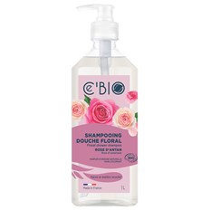 Ce’Bio Floral Shower Gel & Shampoo Rose, 1 L