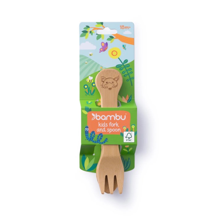 Bambu Home Ekologisk Barnsked & Gaffel Bambu