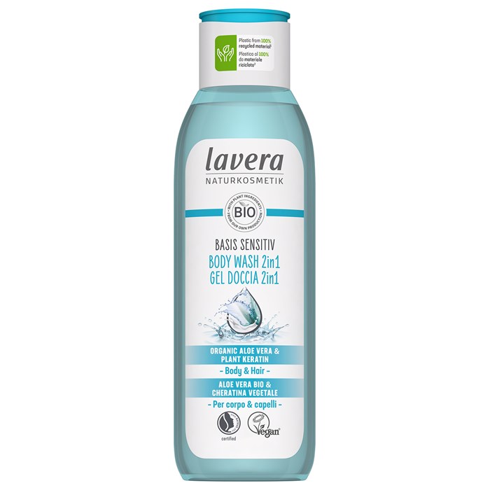 Lavera Basis Sensitiv Body Wash 2in1, 250 ml