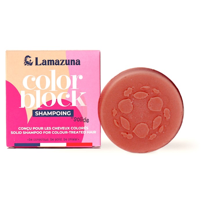 Lamazuna Schampokaka med körsbärsolja för färgat hår, 70 ml