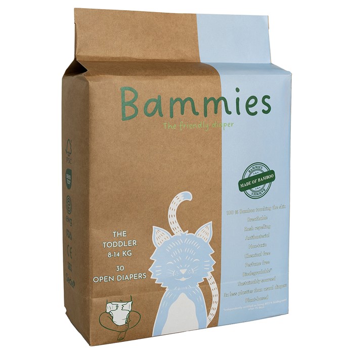 Bammies Bambublöjor The Toddler 8-14 kg, 30 st