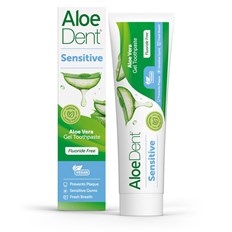 AloeDent Aloe Vera Sensitive Gel Toothpaste Fluoride Free, 100 ml
