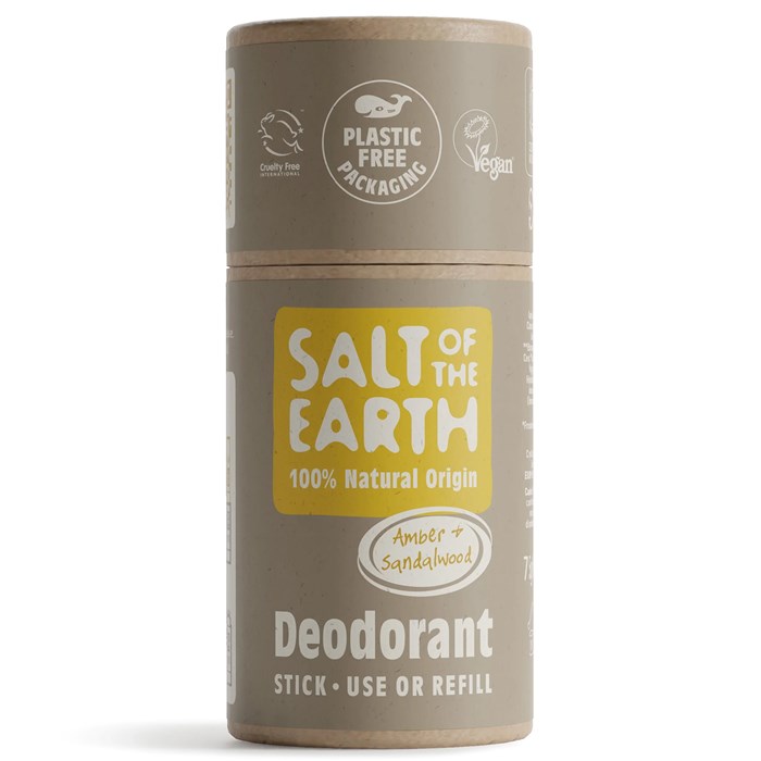 Salt of the Earth Amber & Sandalwood Deodorant Stick - Use or Refill, 75 g