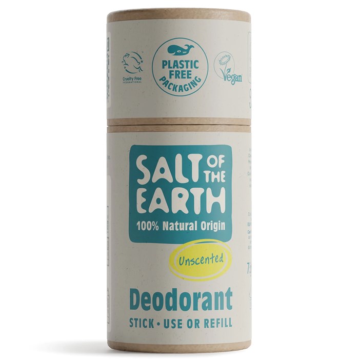 Salt of the Earth Unscented Deodorant Stick - Use or Refill, 75 g