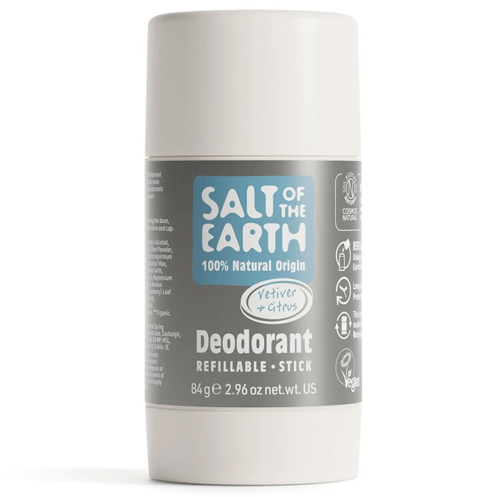 Salt of the Earth Vetiver & Citrus Refillable Deodorant Stick, 84 g