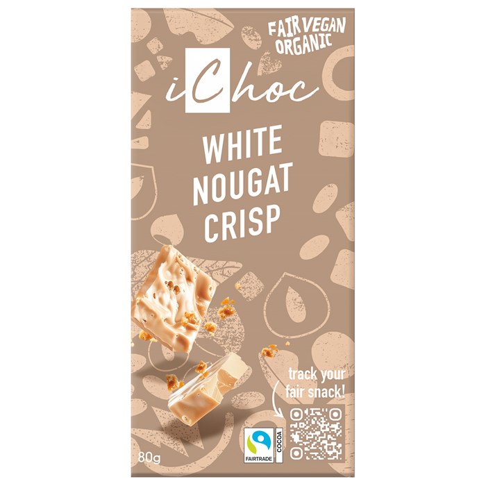 iChoc Chokladkaka White Nougat Crisp, 80 g
