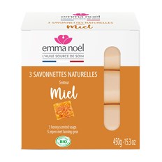 Emma Noël Ekologisk Fast Tvål Honey, 3 x 150 g
