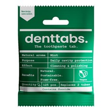 DENTTABS Tandkrämstabletter med fluor, 125 st