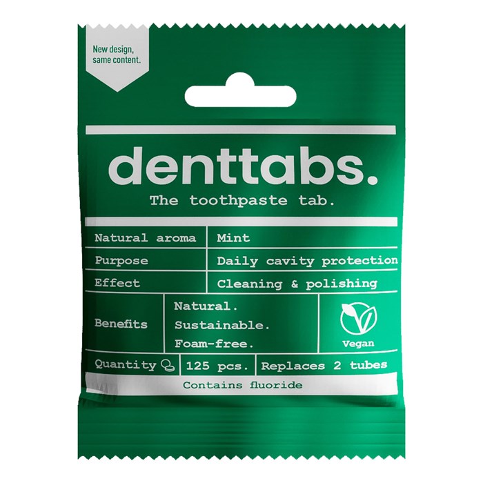 DENTTABS Tandkrämstabletter med fluor, 125 st