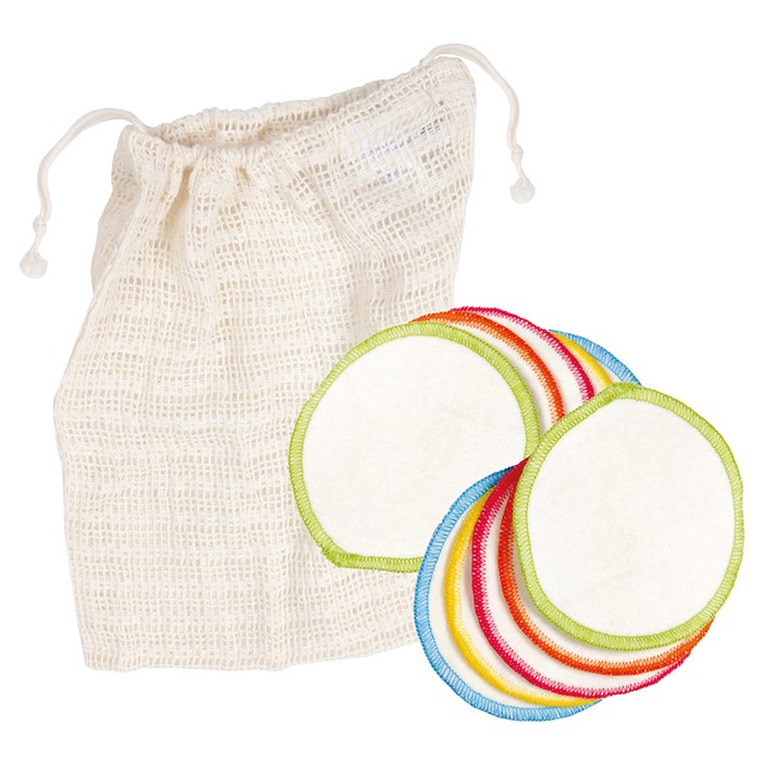 Anaé Ekologiska Rengöringspads Bomull, 10-pack + Tvättpåse