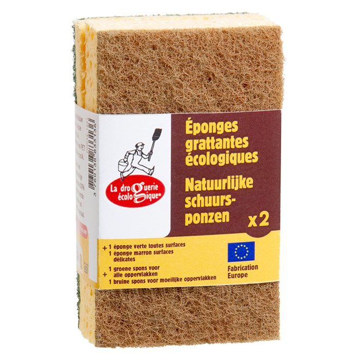La Droguerie Écologique Kökssvamp Grov & Fin, 2-pack