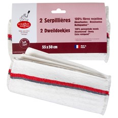 La Droguerie Écologique Golvtrasa av Återvunna tygfibrer, 2-pack