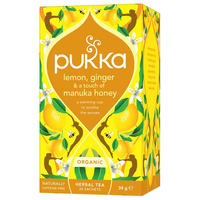 Pukka Herbs Örtte Lemon, Ginger & Manuka Honey, 20 påsar